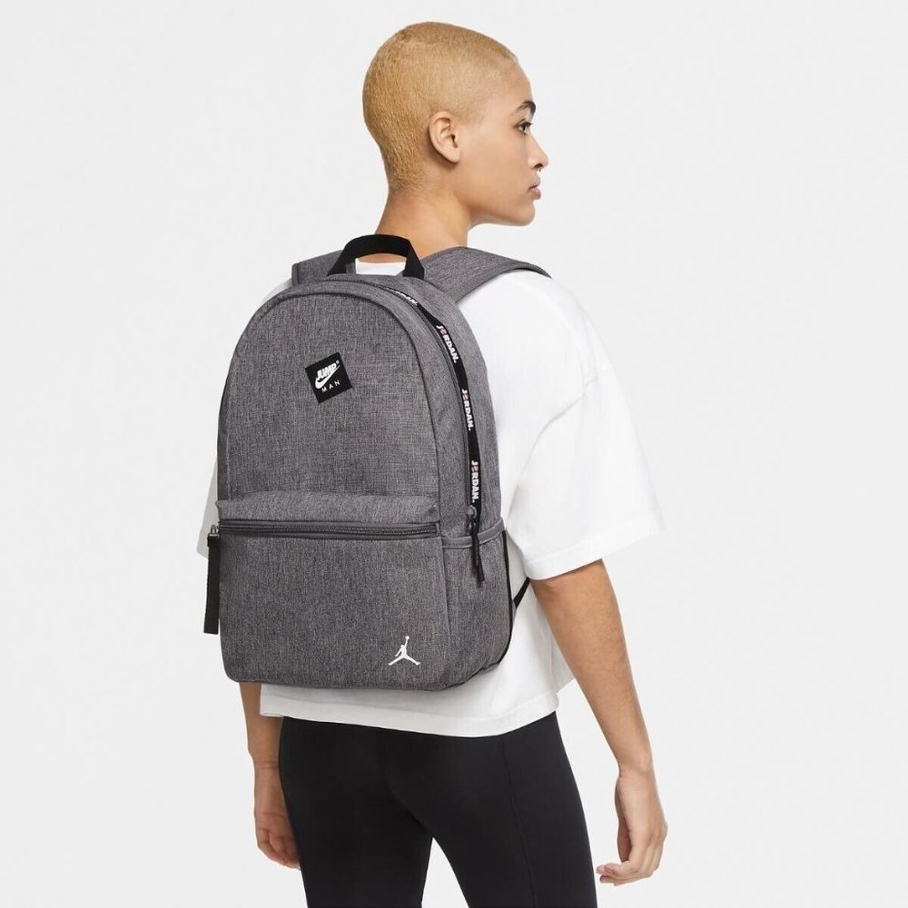Air Jordan Jumpman Classics 13" Laptop School Backpack Grey Black 9A0505-GEH